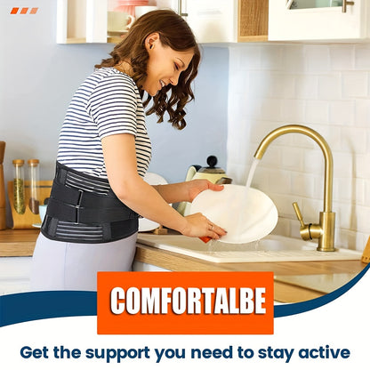 Adjustable Lumbar Back Brace, Non-slip Breathable Waist Support Belt