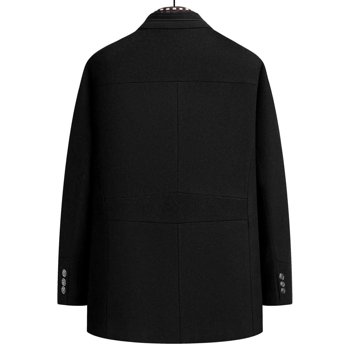 Men's Premium Thick Wool Blend Coat With Detachable Scarf