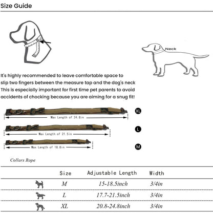 Tactical Dog Collar, Premium Nylon Adjustable Dog Collars with Handle Heavy Duty Metal Reinforce Buckle