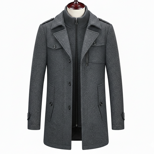 Men's British Premium Thick Double-Layer Wool Coat
