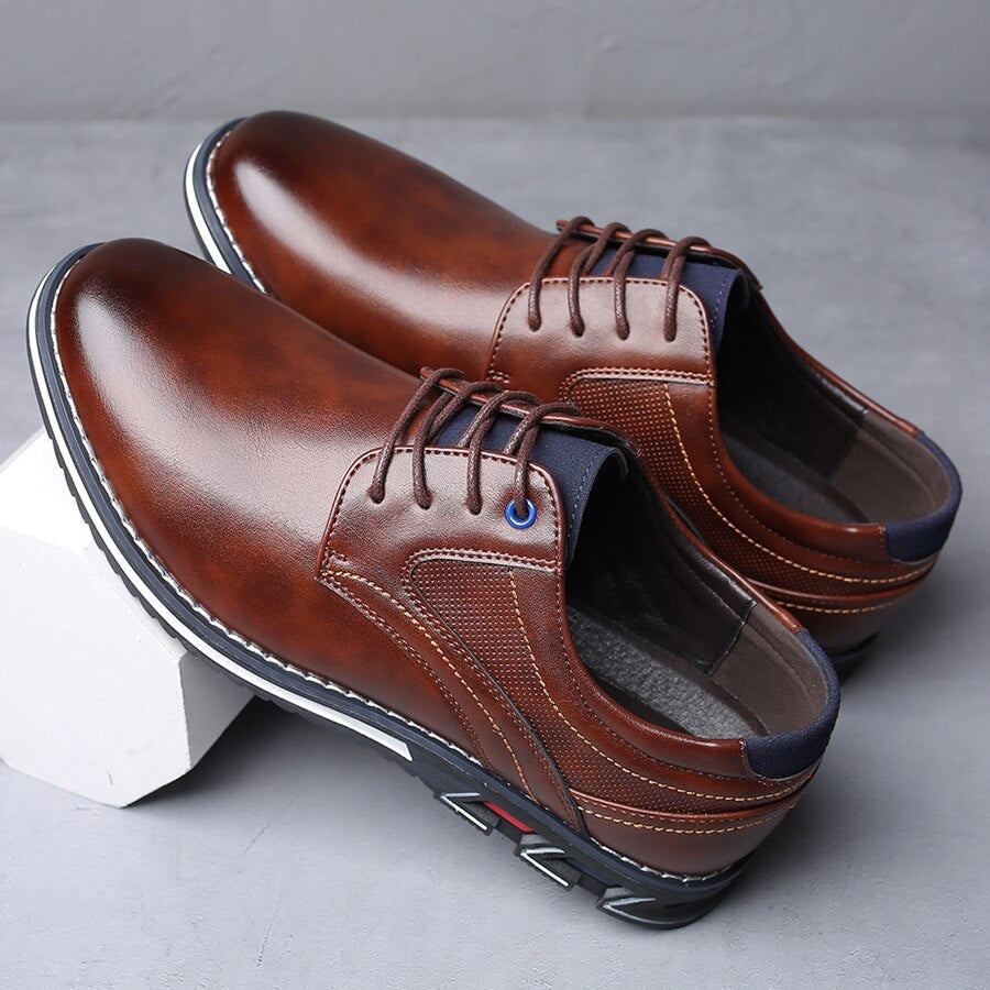 Men's Comfortable Orthopedic Leather Walking Office Shoes