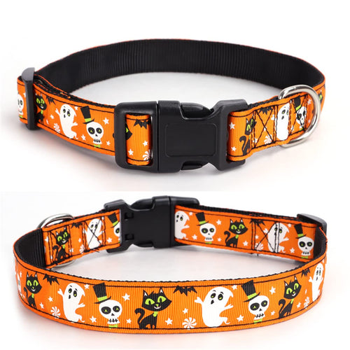 Halloween Dog Collar, Durable Soft Halloween Style Pet Collar Adjustable For Small Medium Large Dogs