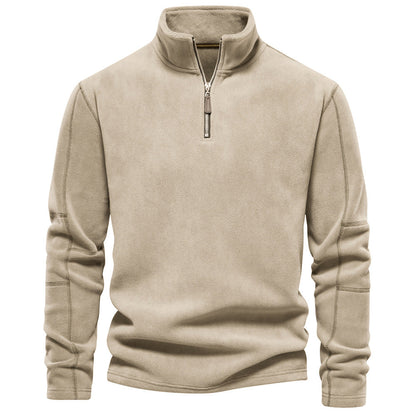 Men's Corduroy Half zipper Classic-Fit Sweatshirt