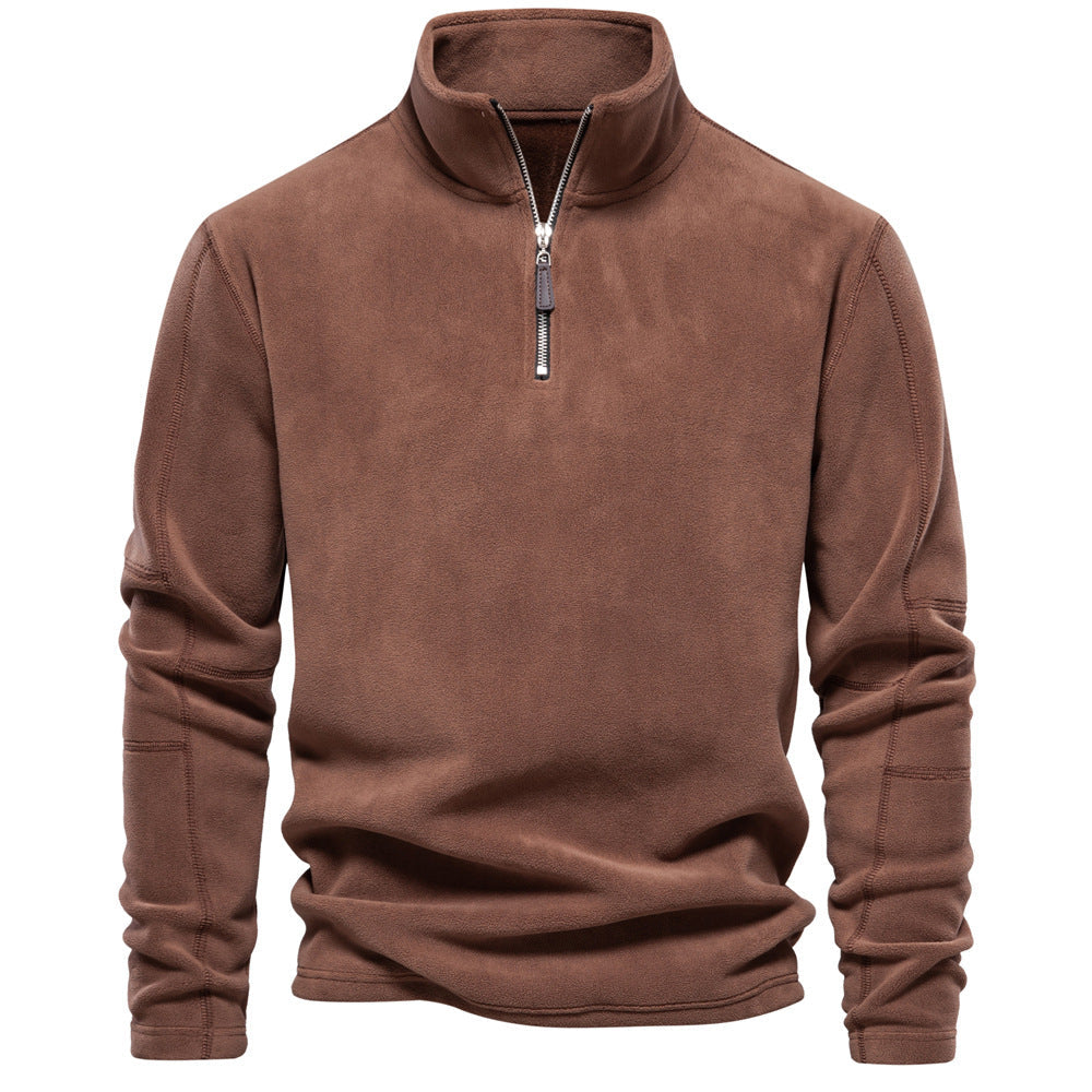 Men's Corduroy Half zipper Classic-Fit Sweatshirt