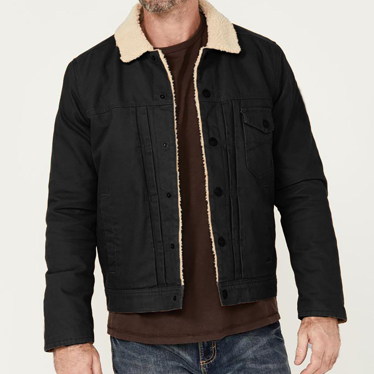 Men's Thick Fleece-Lined Cotton Casual Jacket