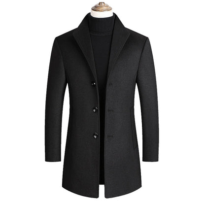 British Gentleman Thick Wool Pea Coat