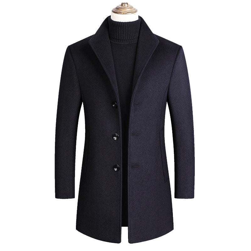 British Gentleman Thick Wool Pea Coat