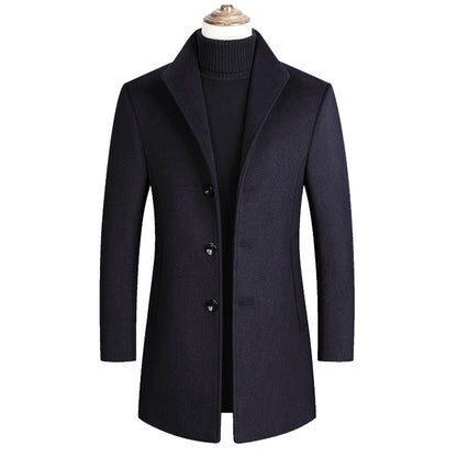 British Gentleman Thick Wool Pea Coat