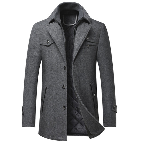 Men's Premium British Thick Double Layered Wool Coat