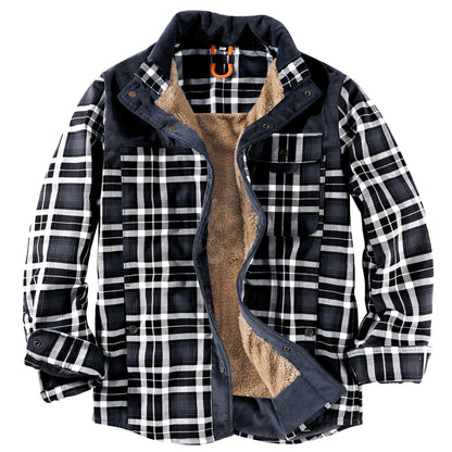 Men's Winter Thick Inner Fleece Cotton Shirt
