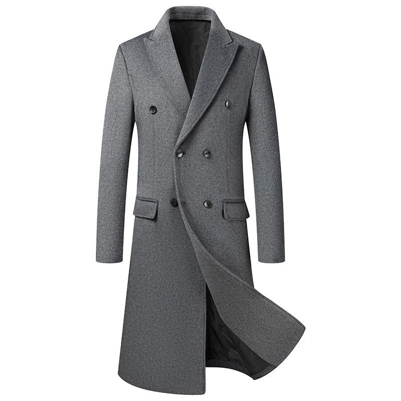 Men's Premium Business Casual Long Wool Coat