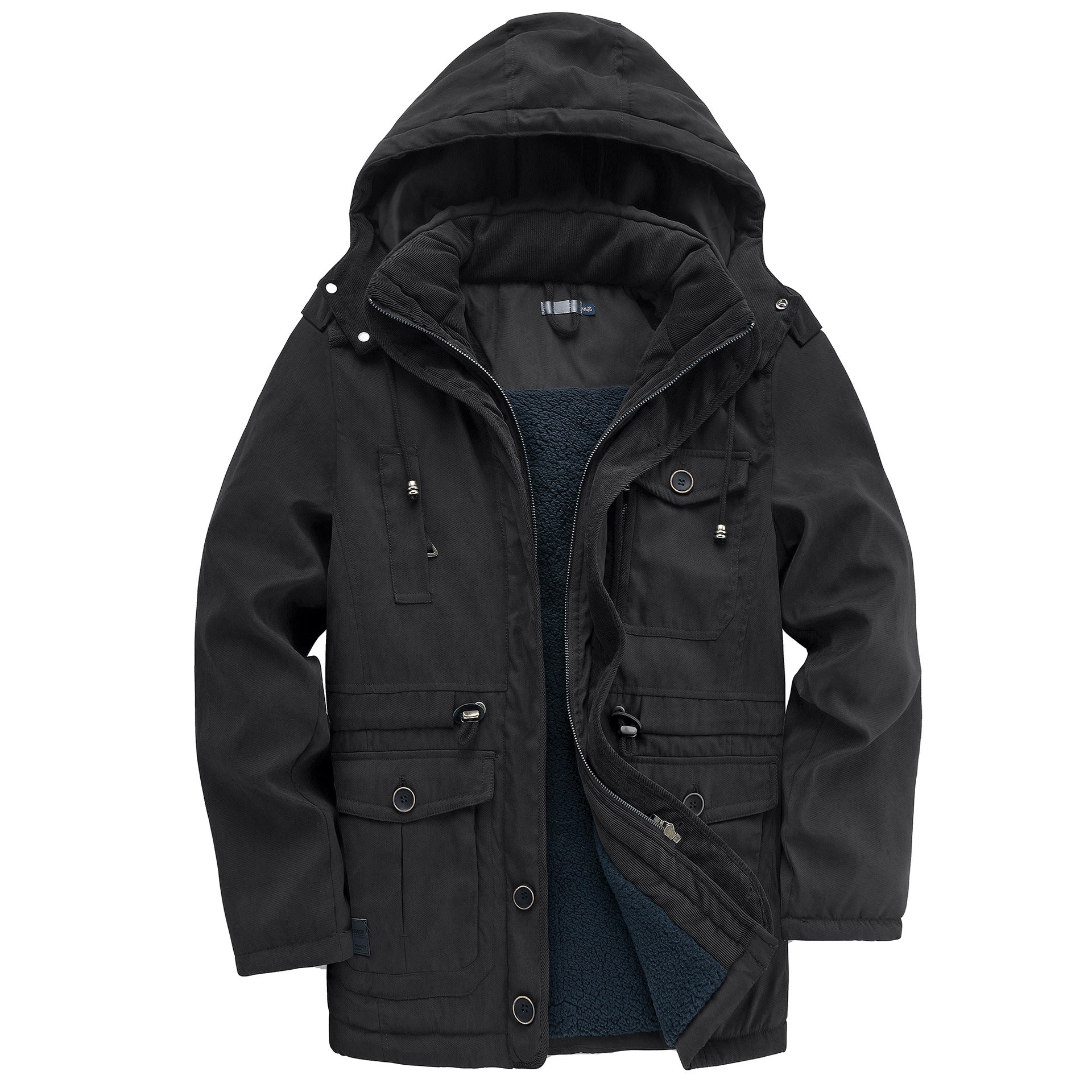 Men's Winter Thick Windproof Sherpa Lined Jacket
