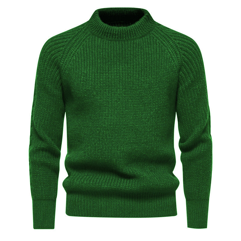 Men's Pullover Stretchy Knitted  Crew Neck Sweater