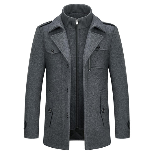 Men's British Premium Thick Double-Layer Wool Coat