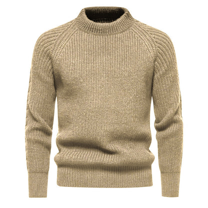 Men's Pullover Stretchy Knitted  Crew Neck Sweater