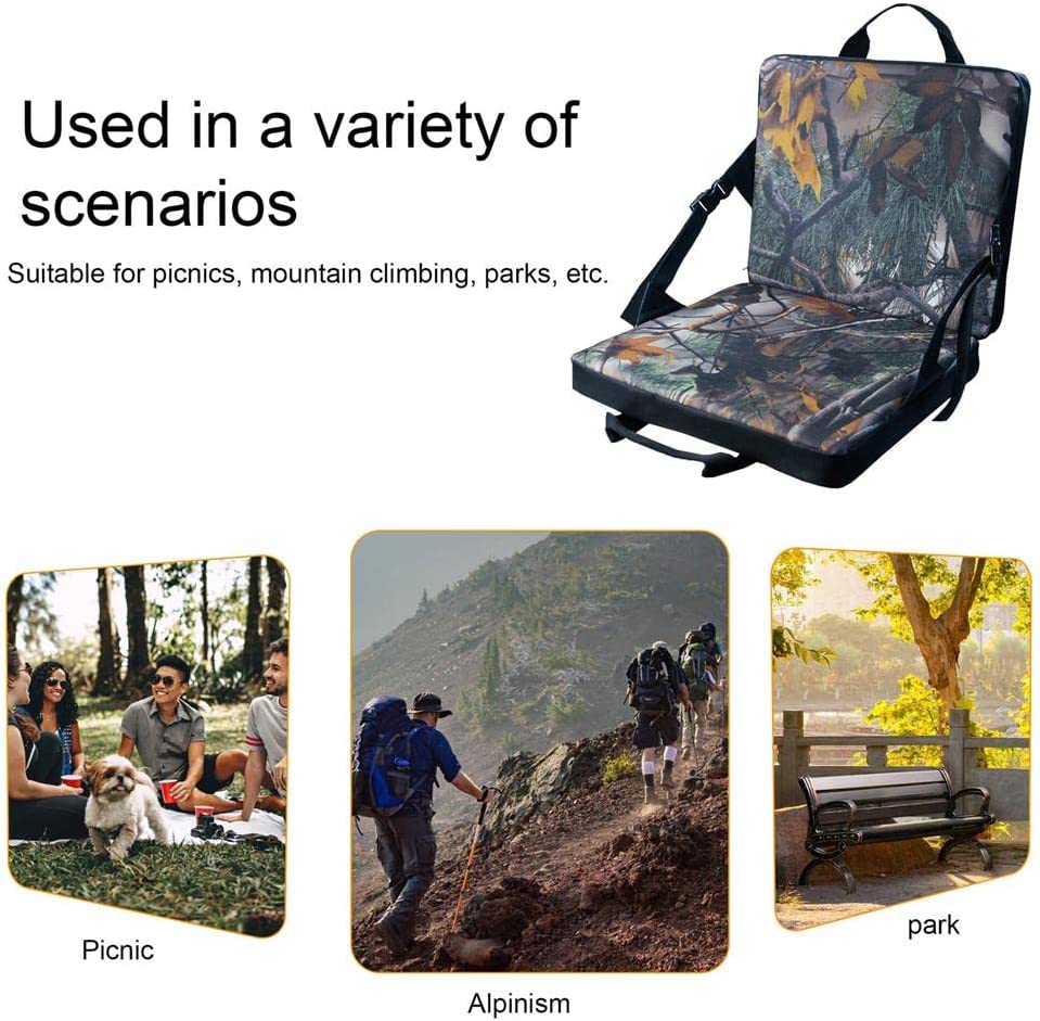 Camping Padded Floor Chair, Portable, Foldable, Waterproof, Outdoor Fishing Seat Cushion