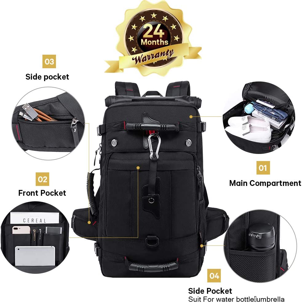 40L Hiking Backpack Travel Shoulder Bag Carry-On Bag Water Resistant Outdoor Sport Daypack