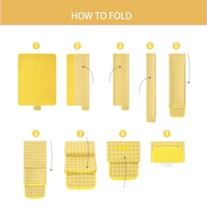 Outdoor Picnic Blanket, Foldable Waterproof Sand Mat, Extra Large Picnic Blanket for Beach Camping Hiking Travel Outdoor Family Concerts